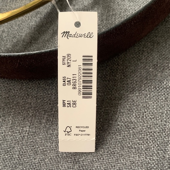 Madewell Elongated-Buckle Leather and Suede Belt - Picture 4 of 4